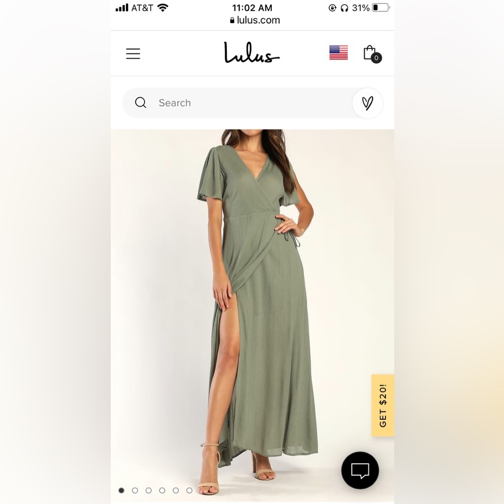 Green wrap maxi dress - Much Obliged Washed Olive Green Wrap Maxi Dress
